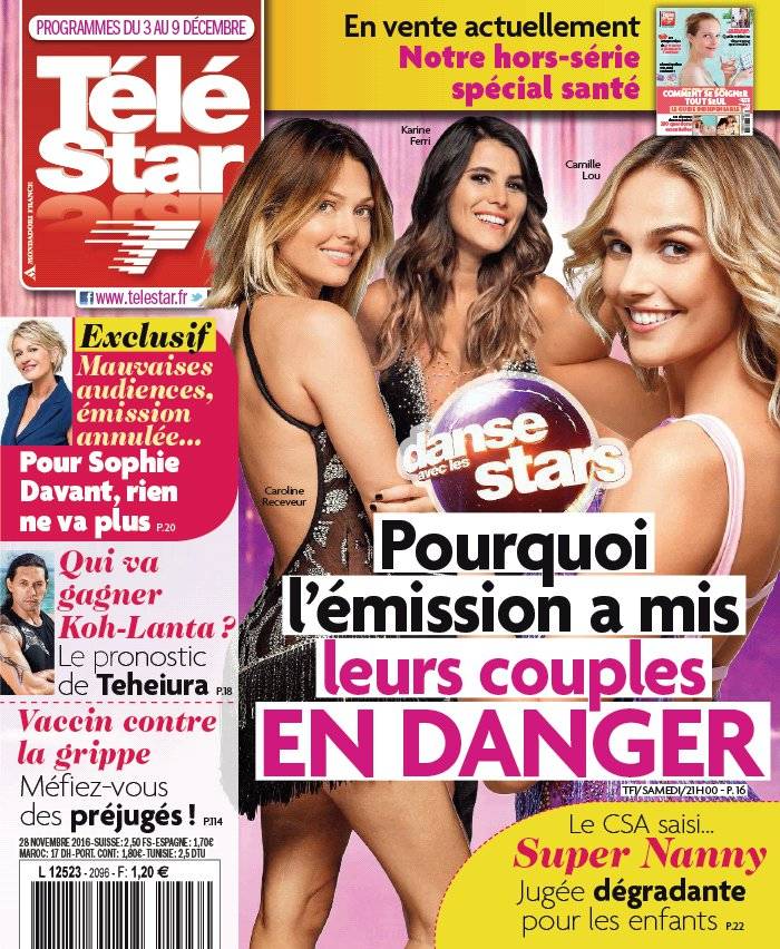 La Une de Télé Star n°2096 du 28/11/2016