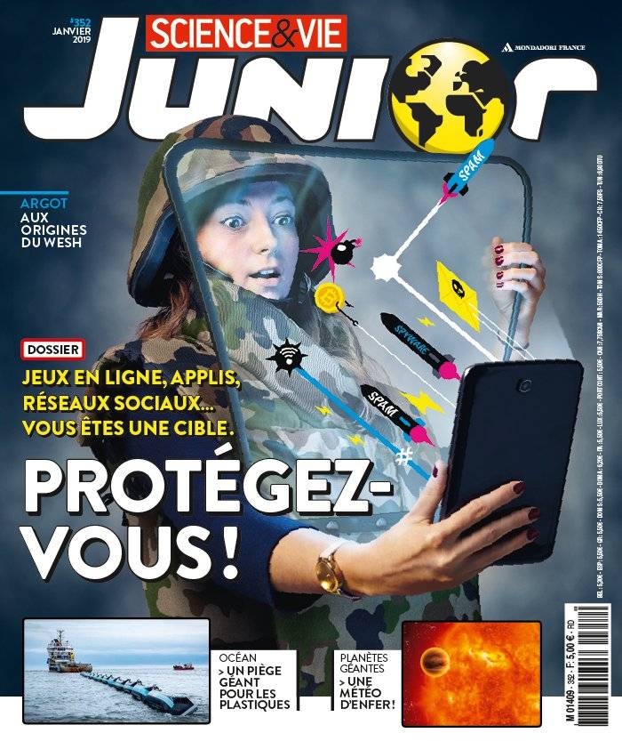 La Une de Science & Vie Junior n°352 du 12/12/2018