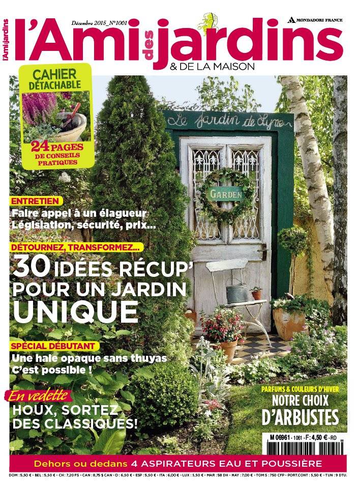 La Une de L'Ami des Jardins n°1061 du 04/11/2015