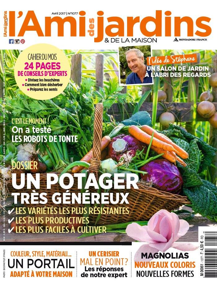La Une de L'Ami des Jardins n°1077 du 28/03/2017