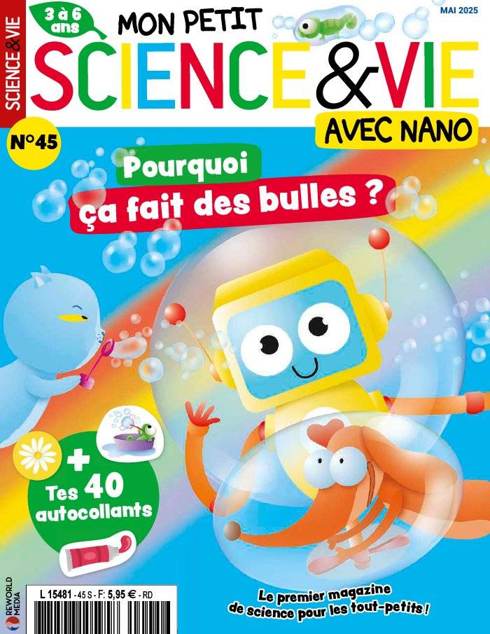 La Une de Mon petit Science & Vie avec Nano n°45 du 09/04/2025