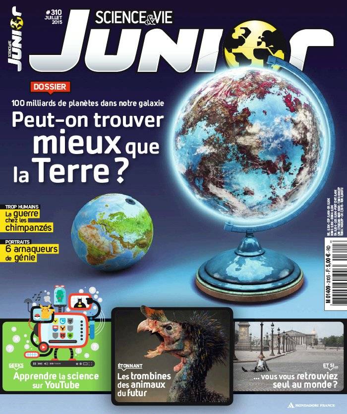 La Une de Science & Vie Junior n°310 du 17/06/2015