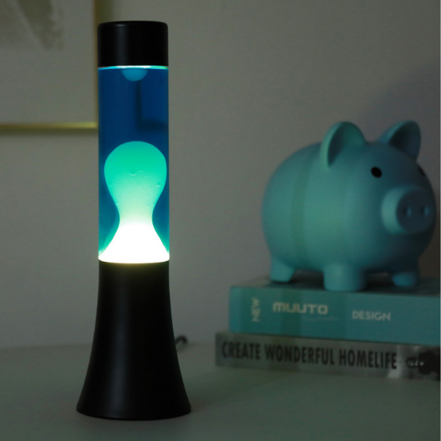 Lampe à Lave en verre GREENBLUE