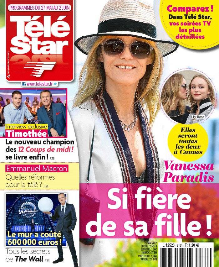 La Une de Télé Star n°2121 du 22/05/2017