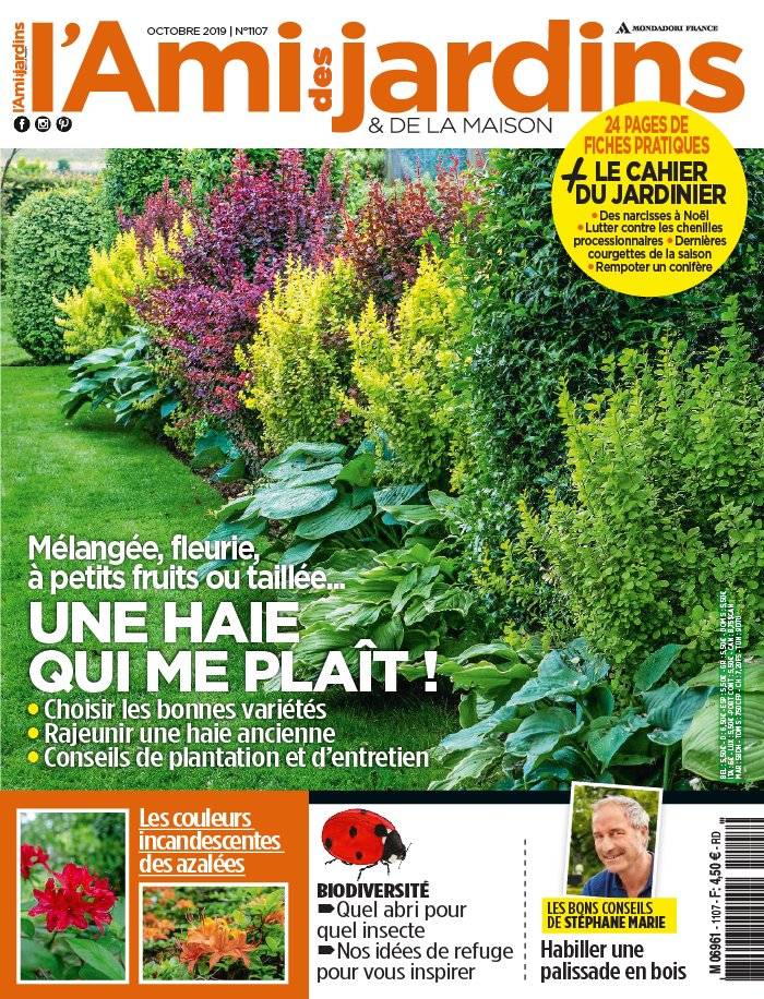 La Une de L'Ami des Jardins n°1107 du 26/09/2019