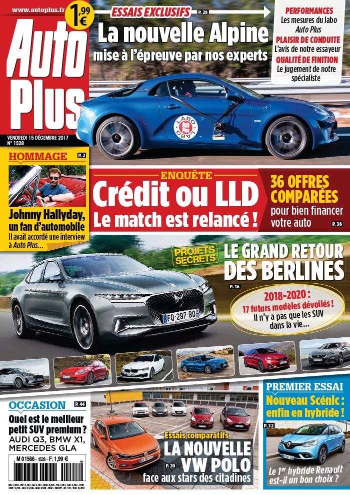 La Une de Auto Plus n°1528 du 15/12/2017