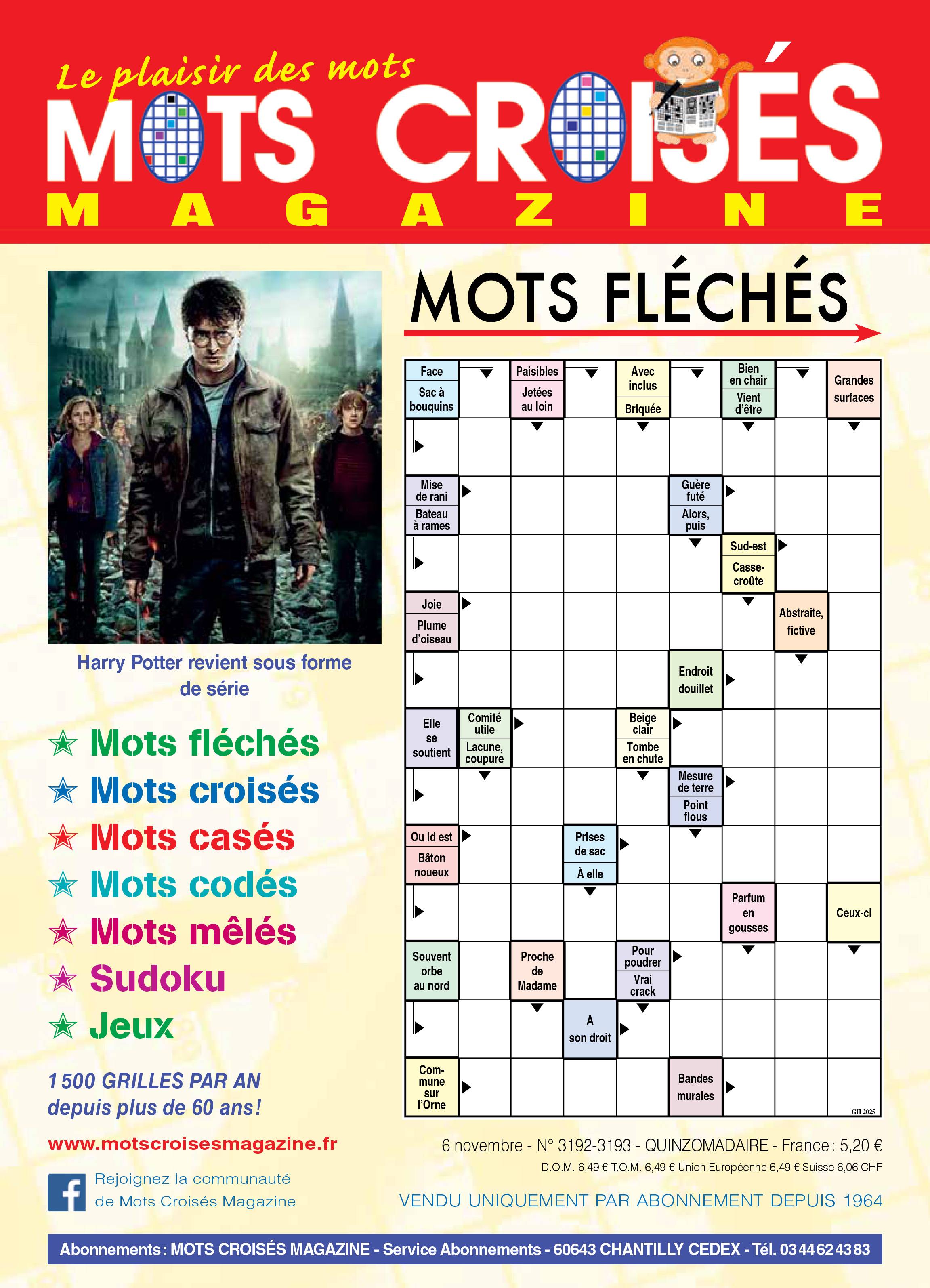 Abonnement Mots Croisés Magazine - 5 mois - 10 n°