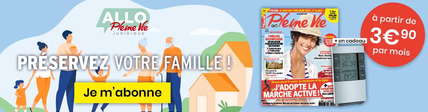 Abonnez-vous à Allo Pleine Vie Juridique