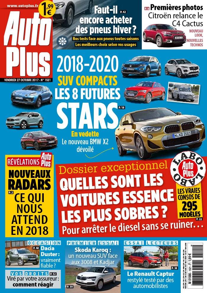La Une de Auto Plus n°1521 du 27/10/2017