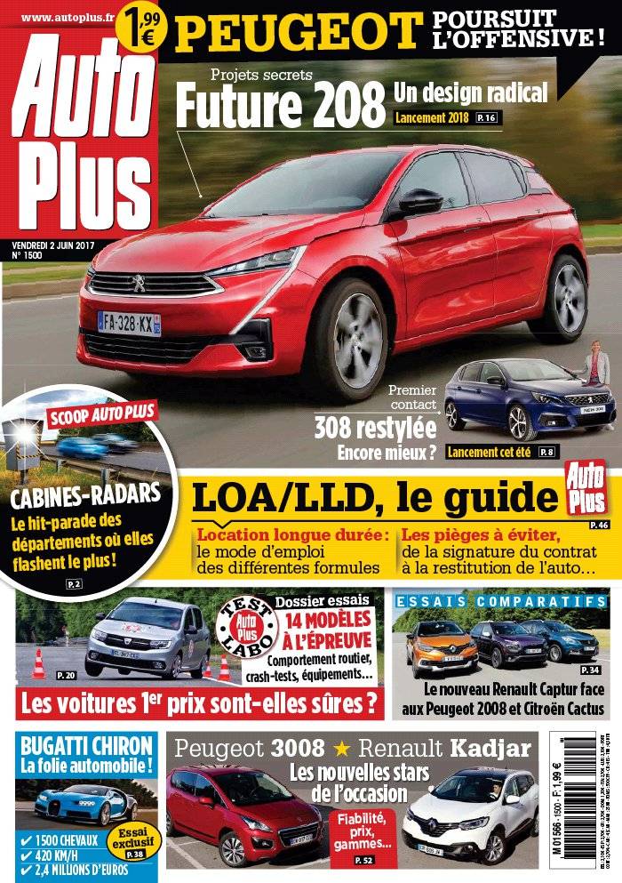 La Une de Auto Plus n°1500 du 02/06/2017