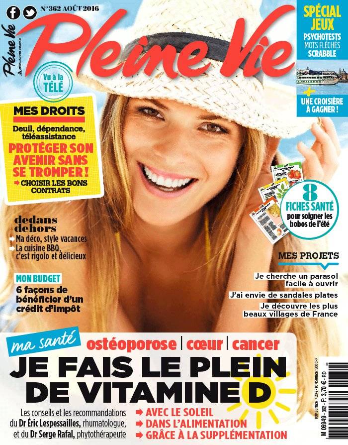 La Une de Pleine Vie n°362 du 13/07/2016