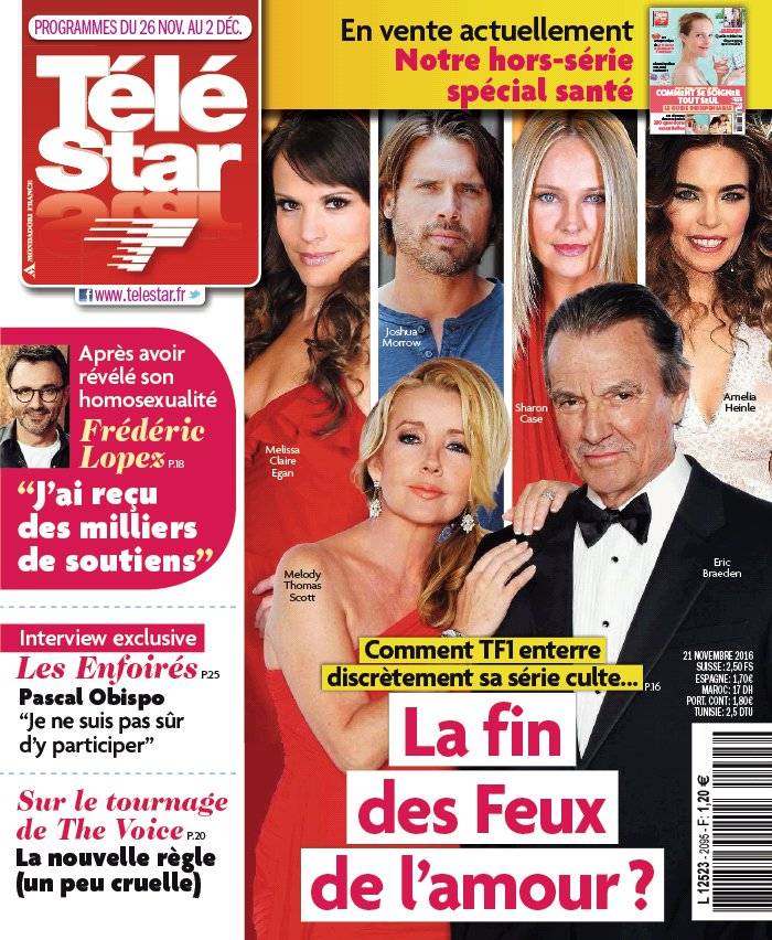 La Une de Télé Star n°2095 du 21/11/2016