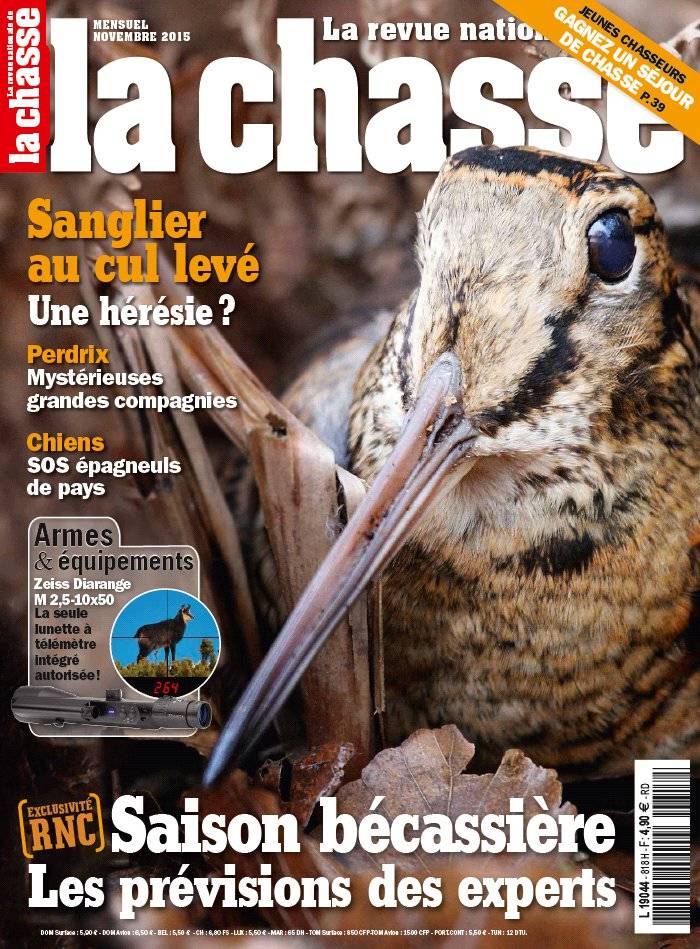 La Une de La Revue Nationale de La Chasse n°818 du 13/10/2015
