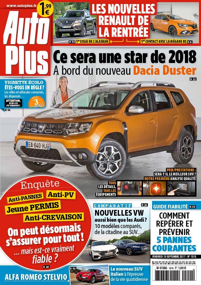 La Une de Auto Plus n°1515 du 15/09/2017