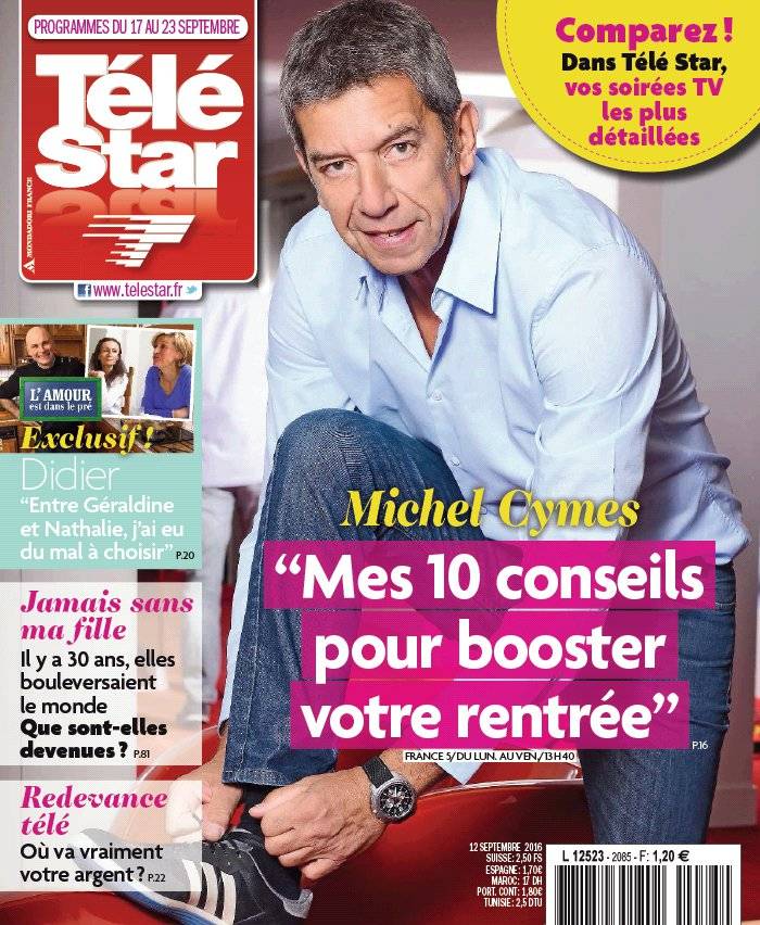 La Une de Télé Star n°2085 du 12/09/2016