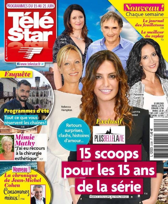 La Une de Télé Star n°2228 du 10/06/2019