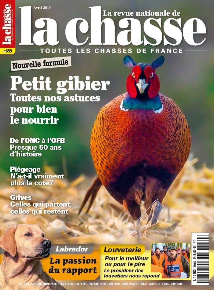 La Une de La Revue Nationale de La Chasse n°859 du 19/03/2019