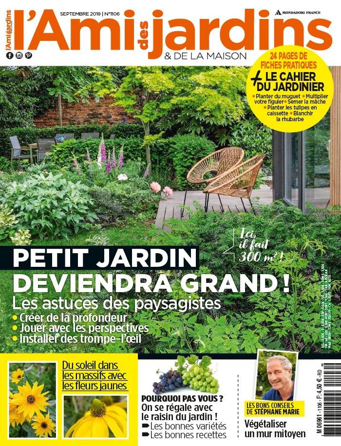 La Une de L'Ami des Jardins n°1106 du 28/08/2019