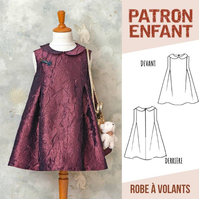 PATRON Petite robe à col claudine (Modèle PONTEVEDRA)
