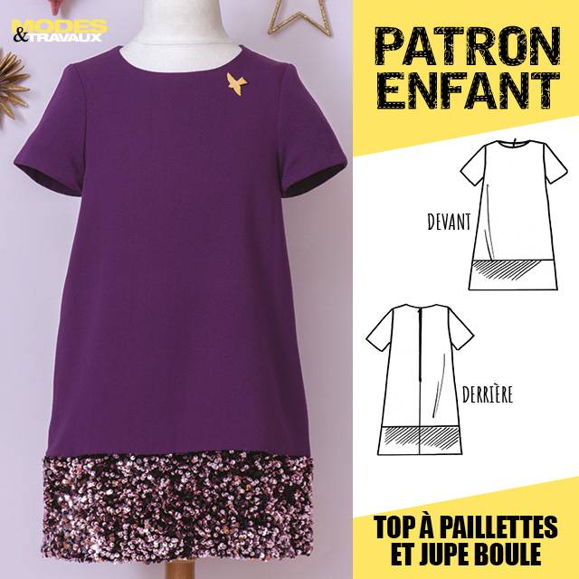 Patron enfant + poupée - Robe de fête (modèle Mendoza)