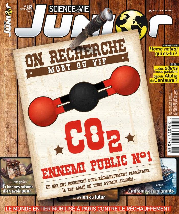 La Une de Science & Vie Junior n°315 du 18/11/2015