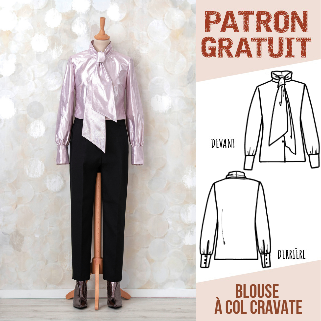Patron Blouse à col cravate (Modèle VÉNÉTIE)