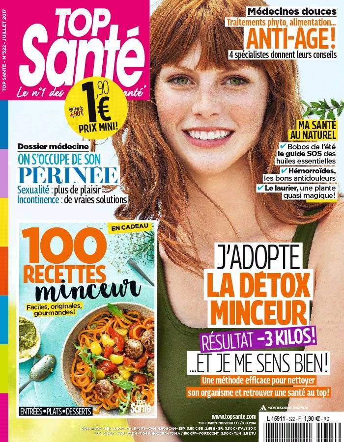 La Une de Top Santé n°322 du 01/06/2017