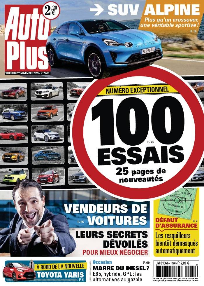 La Une de Auto Plus n°1626 du 01/11/2019