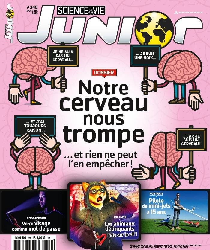 La Une de Science & Vie Junior n°340 du 13/12/2017