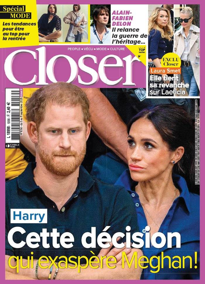 La Une de Closer n°1056 du 05/09/2025