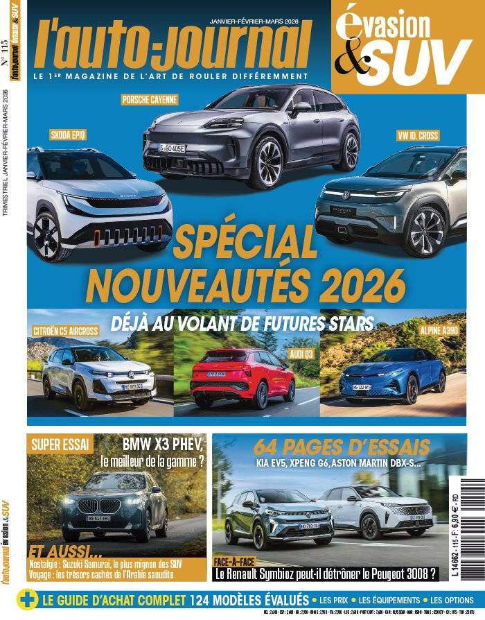 La Une de L'Auto-Journal évasion & SUV n°115 du 19/12/2025
