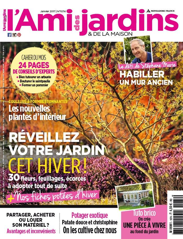 La Une de L'Ami des Jardins n°1074 du 23/12/2016
