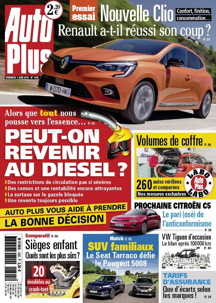 La Une de Auto Plus n°1605 du 07/06/2019