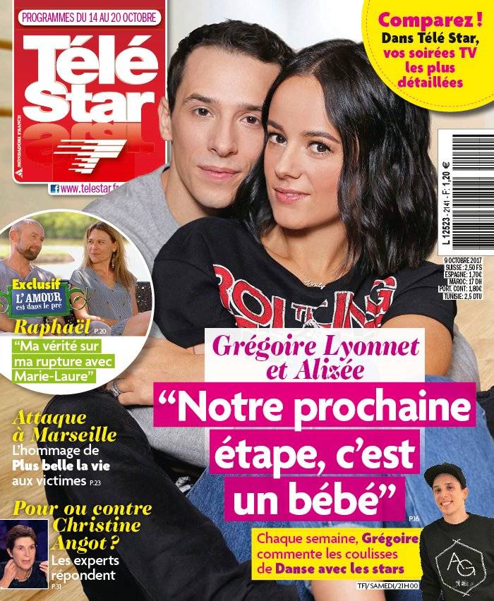 La Une de Télé Star n°2141 du 09/10/2017