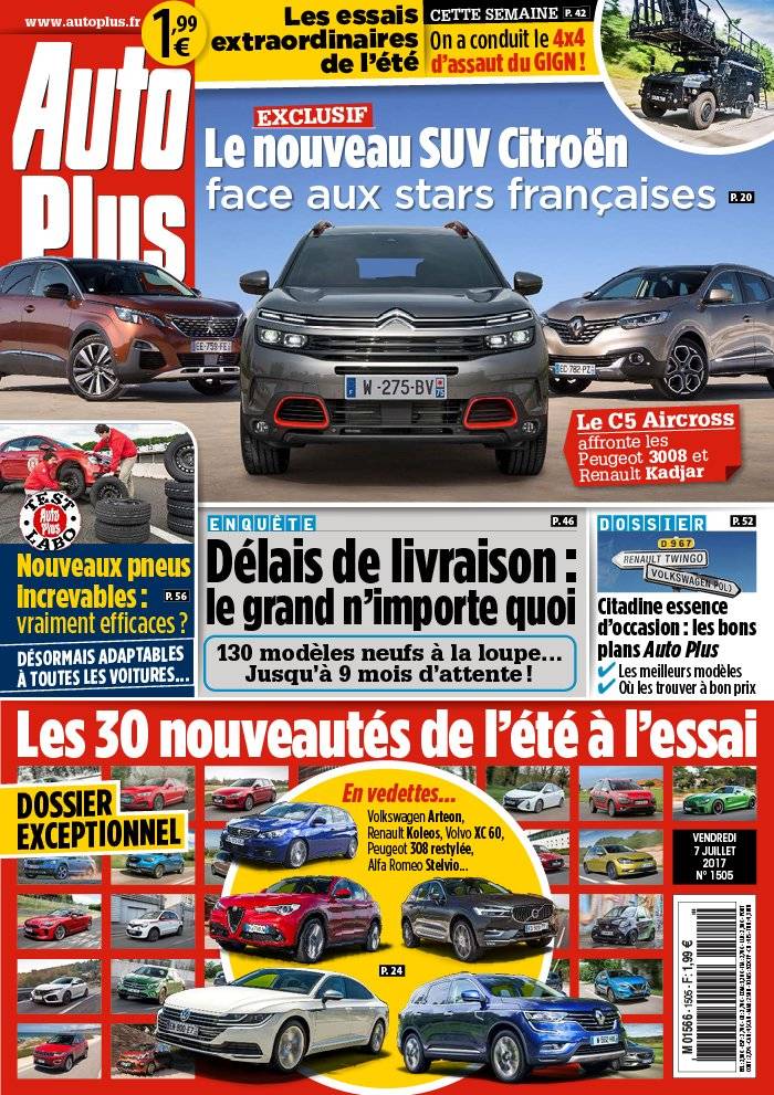 La Une de Auto Plus n°1505 du 07/07/2017