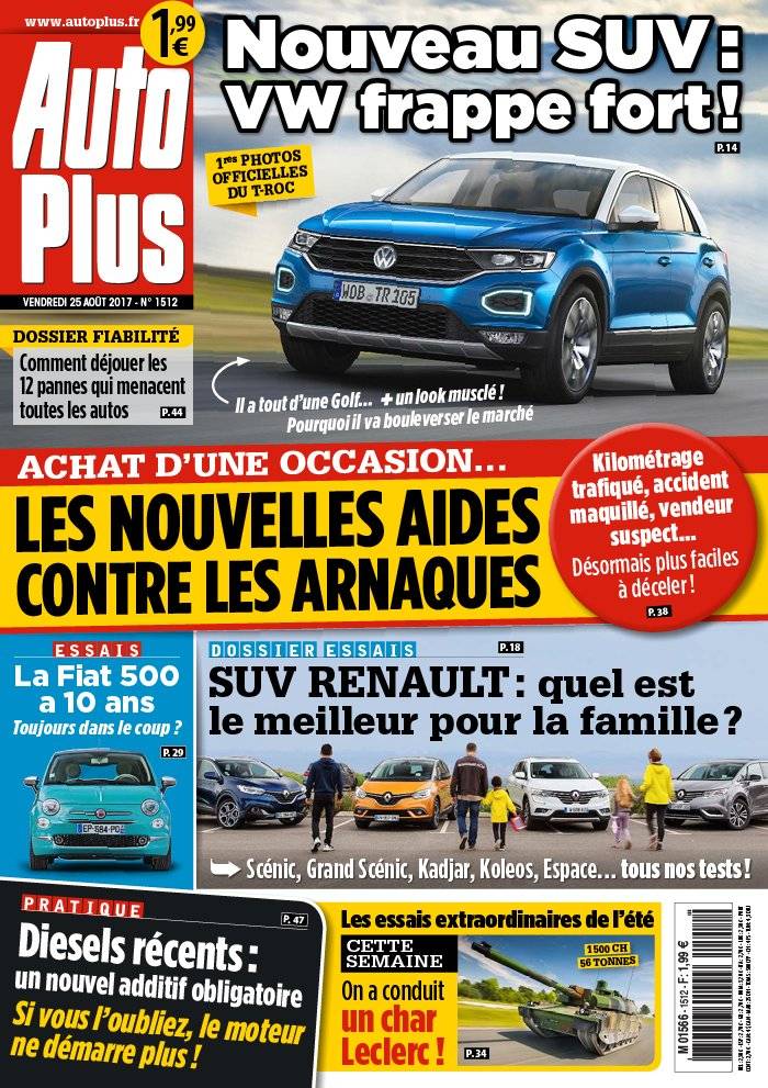 La Une de Auto Plus n°1512 du 25/08/2017
