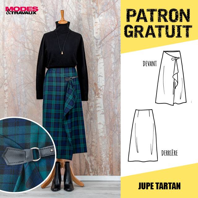 Patron Offert - Jupe Tartan (Modèle Perth)