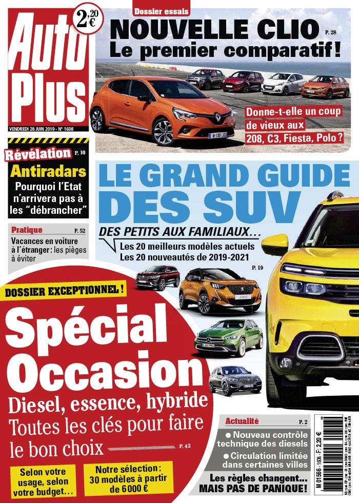 La Une de Auto Plus n°1608 du 28/06/2019