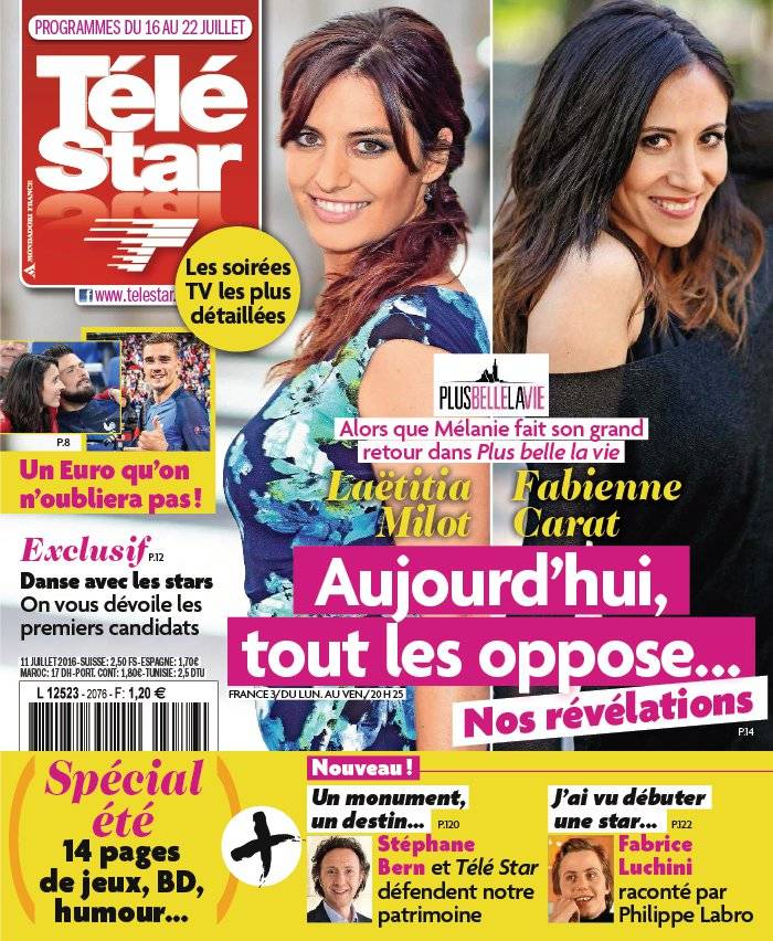 La Une de Télé Star n°2076 du 11/07/2016