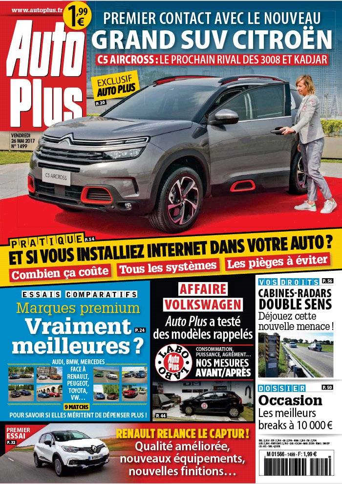 La Une de Auto Plus n°1499 du 26/05/2017