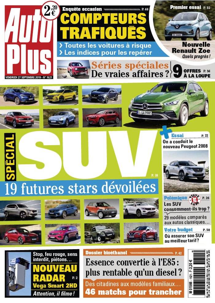 La Une de Auto Plus n°1621 du 27/09/2019