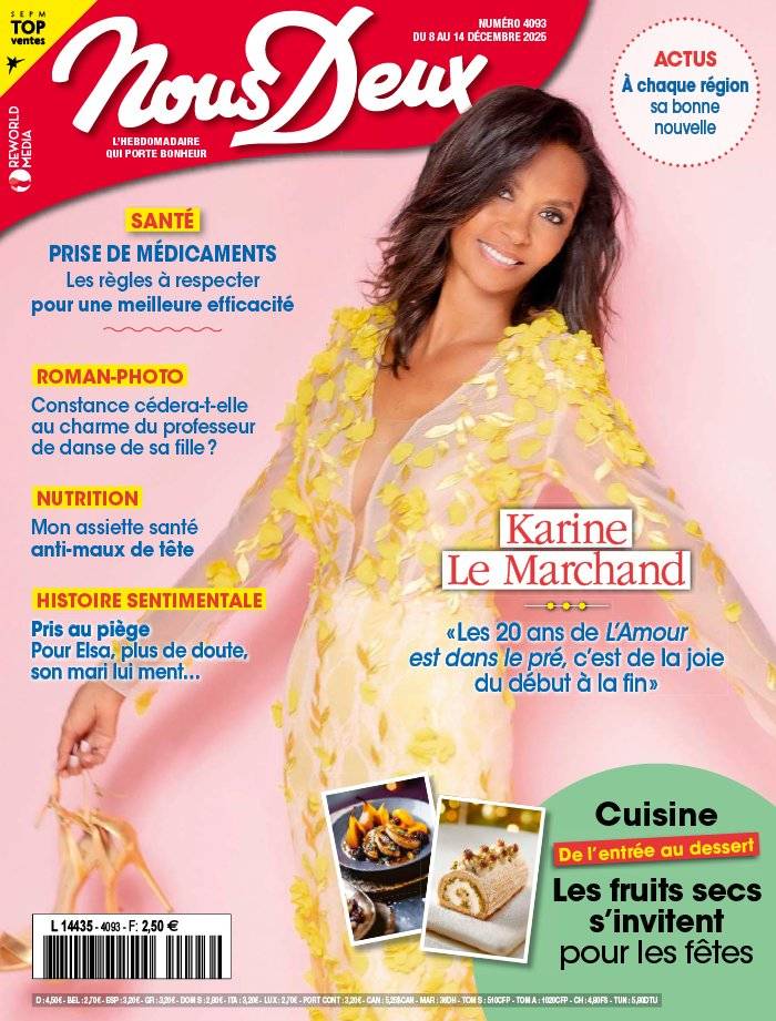 La Une de Nous Deux n°4093 du 08/12/2025
