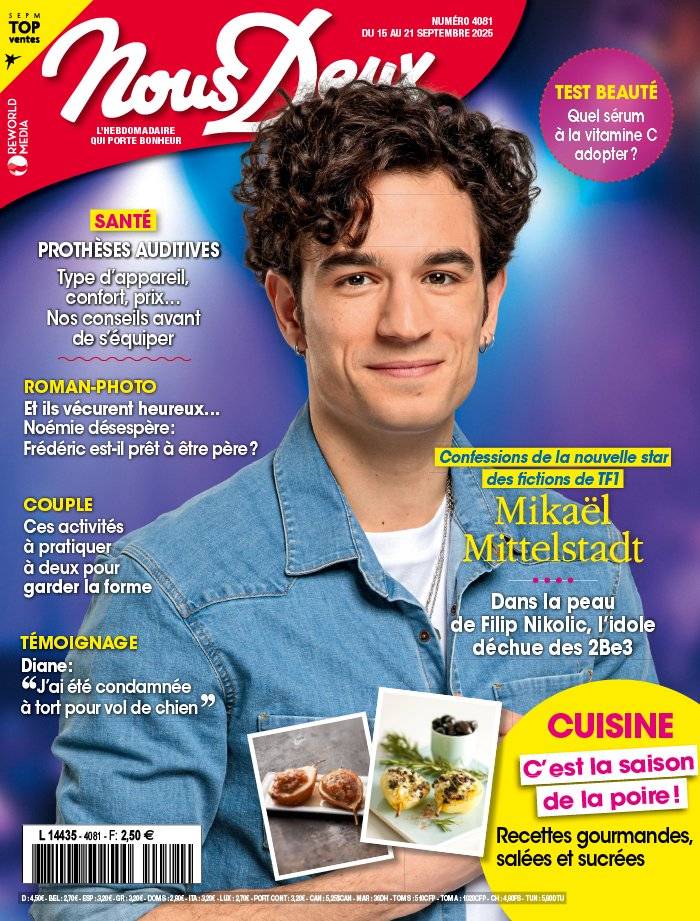 La Une de Nous Deux n°4081 du 15/09/2025