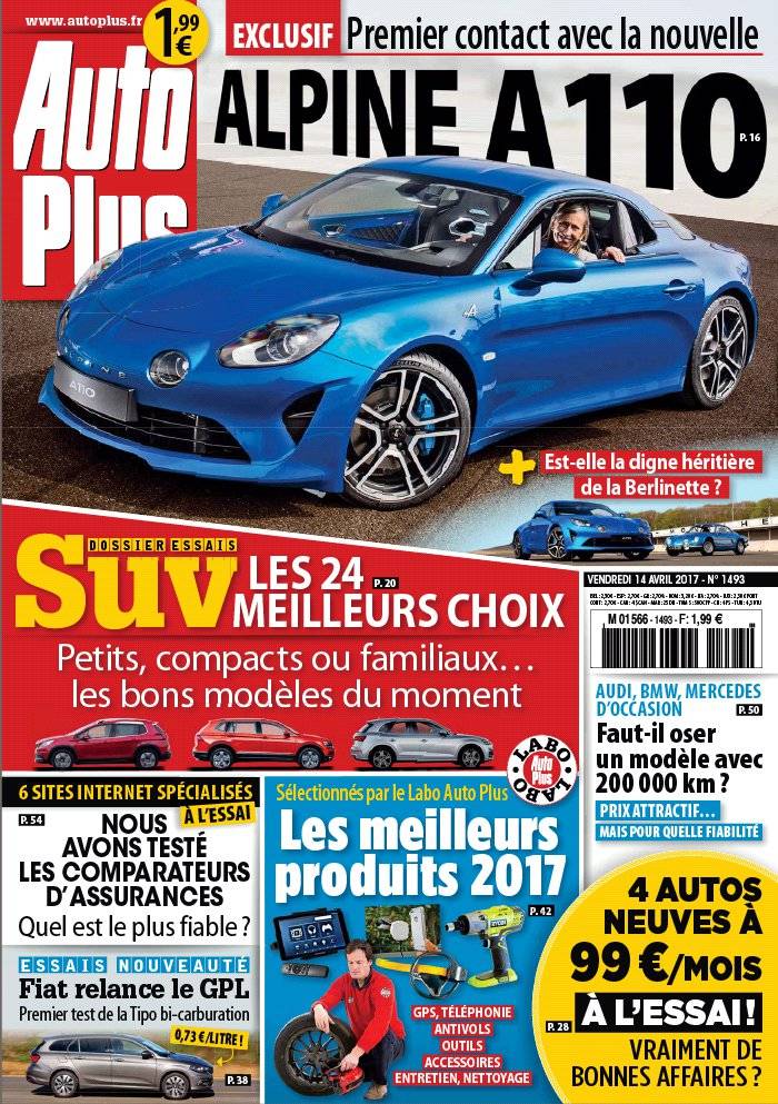 La Une de Auto Plus n°1493 du 14/04/2017