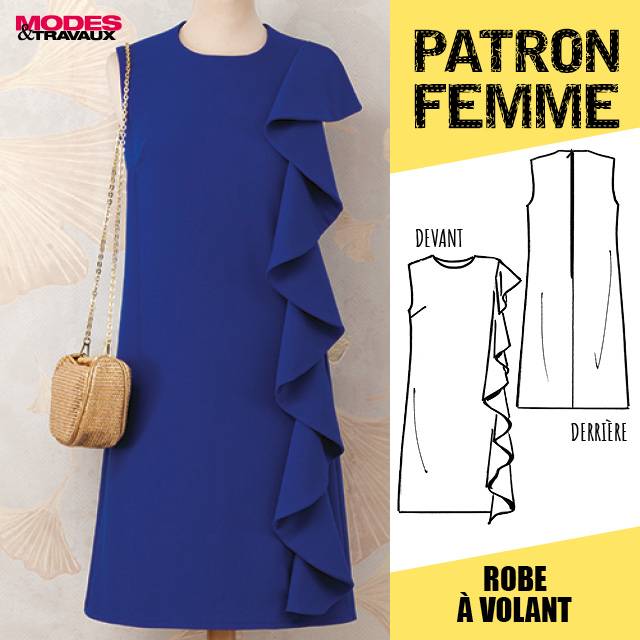 Patron femme - Robe à volants (modèle Cannes)