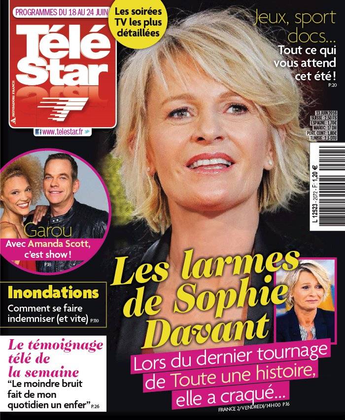 La Une de Télé Star n°2072 du 13/06/2016