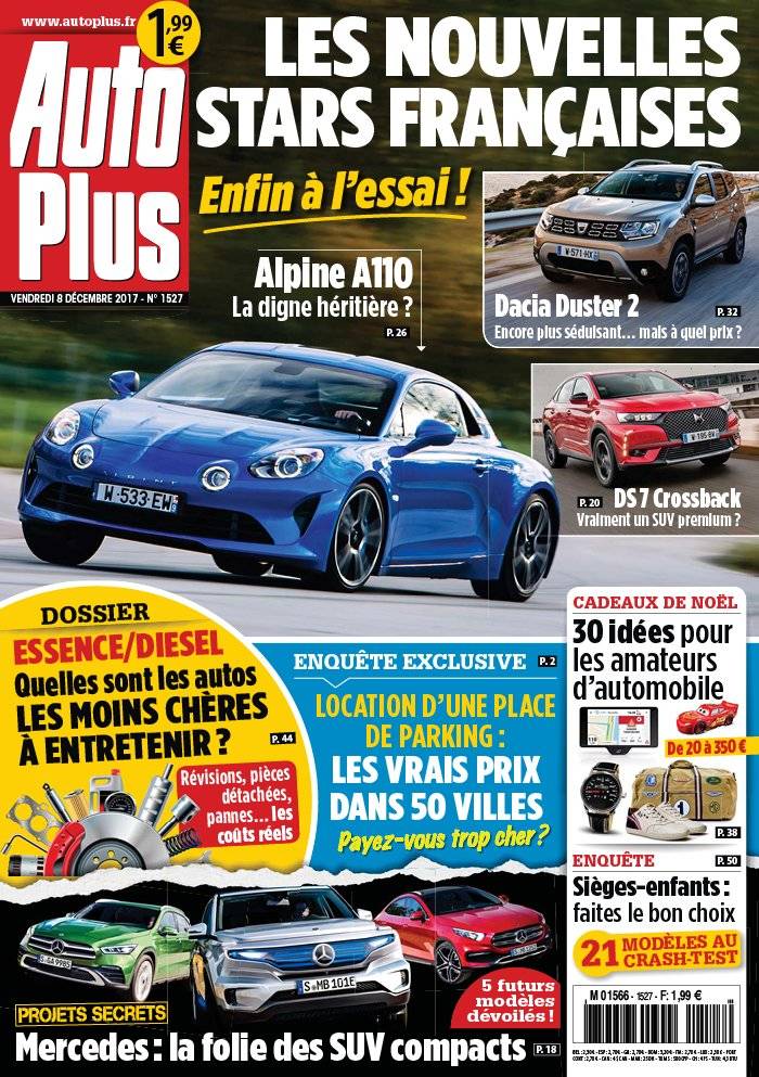 La Une de Auto Plus n°1527 du 08/12/2017