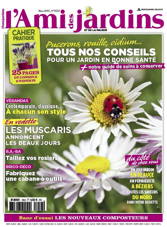 La Une de L'Ami des Jardins n°1052 du 13/02/2015