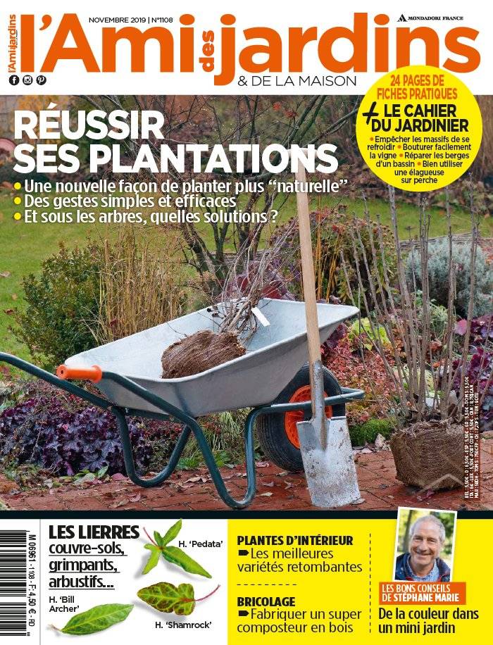 La Une de L'Ami des Jardins n°1108 du 28/10/2019