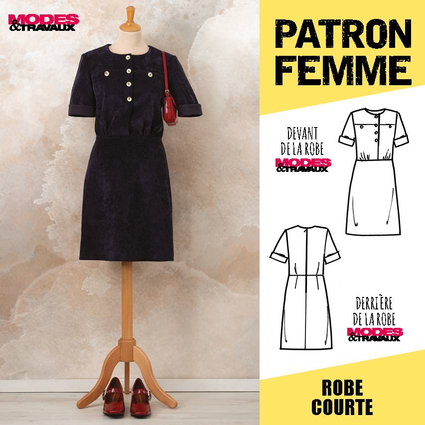 Patron femme - Robe Courte (modèle Washington)